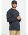 Carhartt Men's Loose Fit Heavyweight Long Sleeve Logo Pocket Work T-Shirt, Charcoal, hi-res