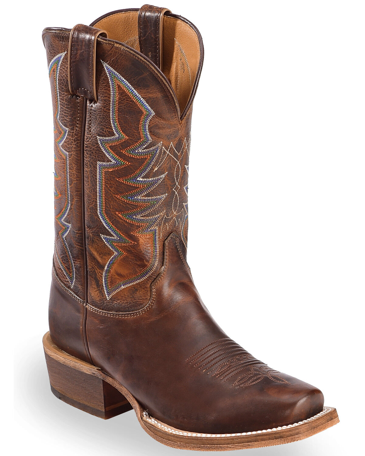 Image #1 - Justin Men's Bent Rail Men's Navigator Western Boots - Square Toe, Brown, hi-res