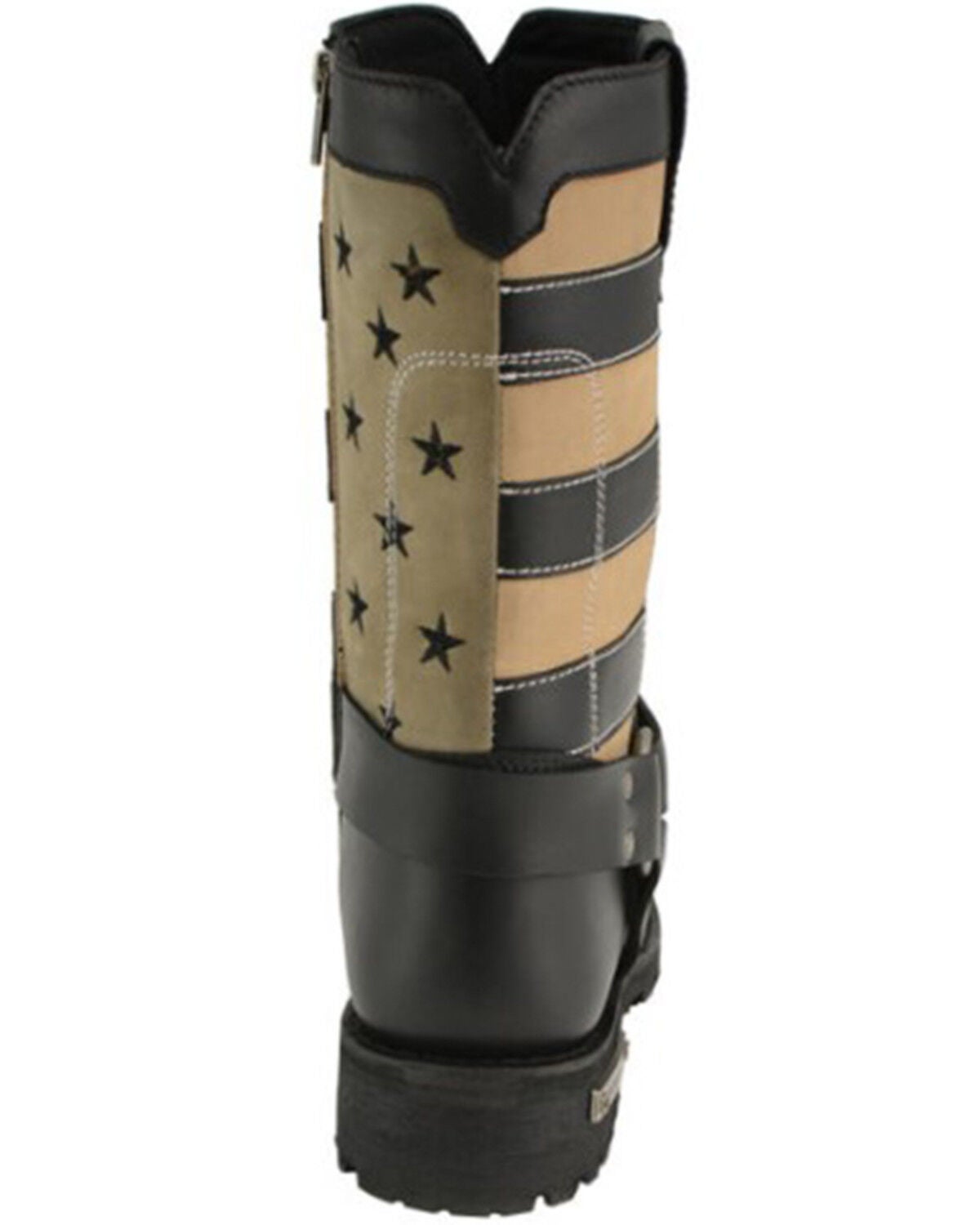 Image #5 - Milwaukee Leather Women's Stars & Stripes Harness Motorcycle Boots - Square Toe, Black, hi-res