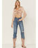 Image #4 - Lush Women's Satin Cinch Front Blouse, Blush, hi-res