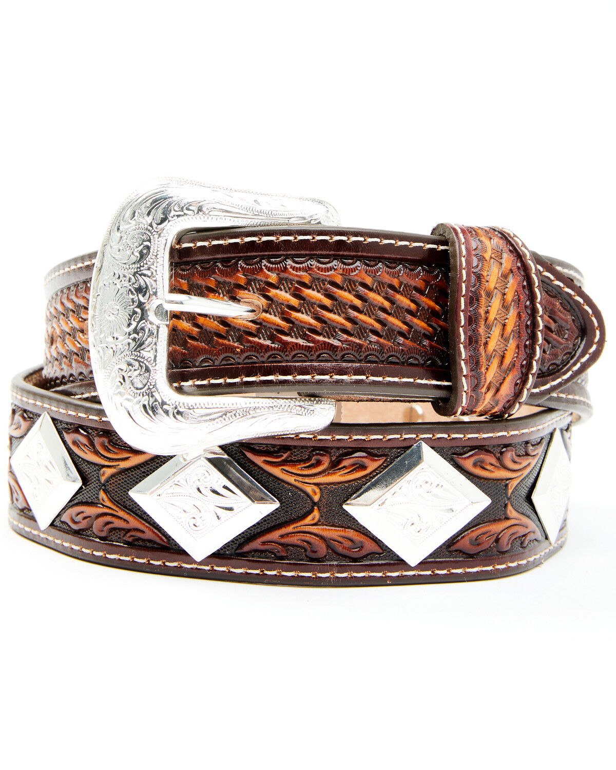 FORT WORTH C41978 NEW Tony Lama leather belt brown snake skin 