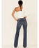 Shyanne Women's Seamed Pocket Bootcut Jeans, Medium Blue, hi-res