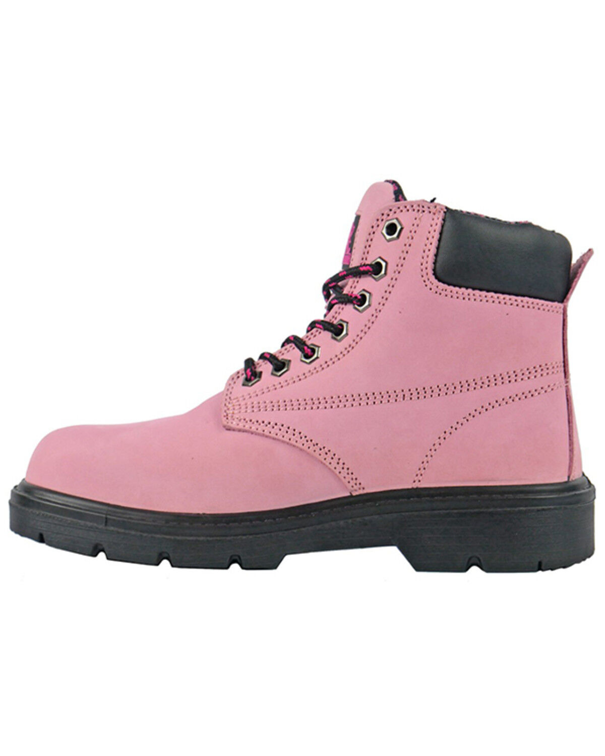 Image #3 - Moxie Trades Women's 6" Alice Waterproof Work Boots - Steel Toe, Pink, hi-res