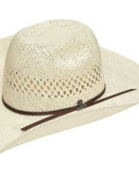 M & F Western Men's Punchy Jute Straw Western Hat, Natural, hi-res