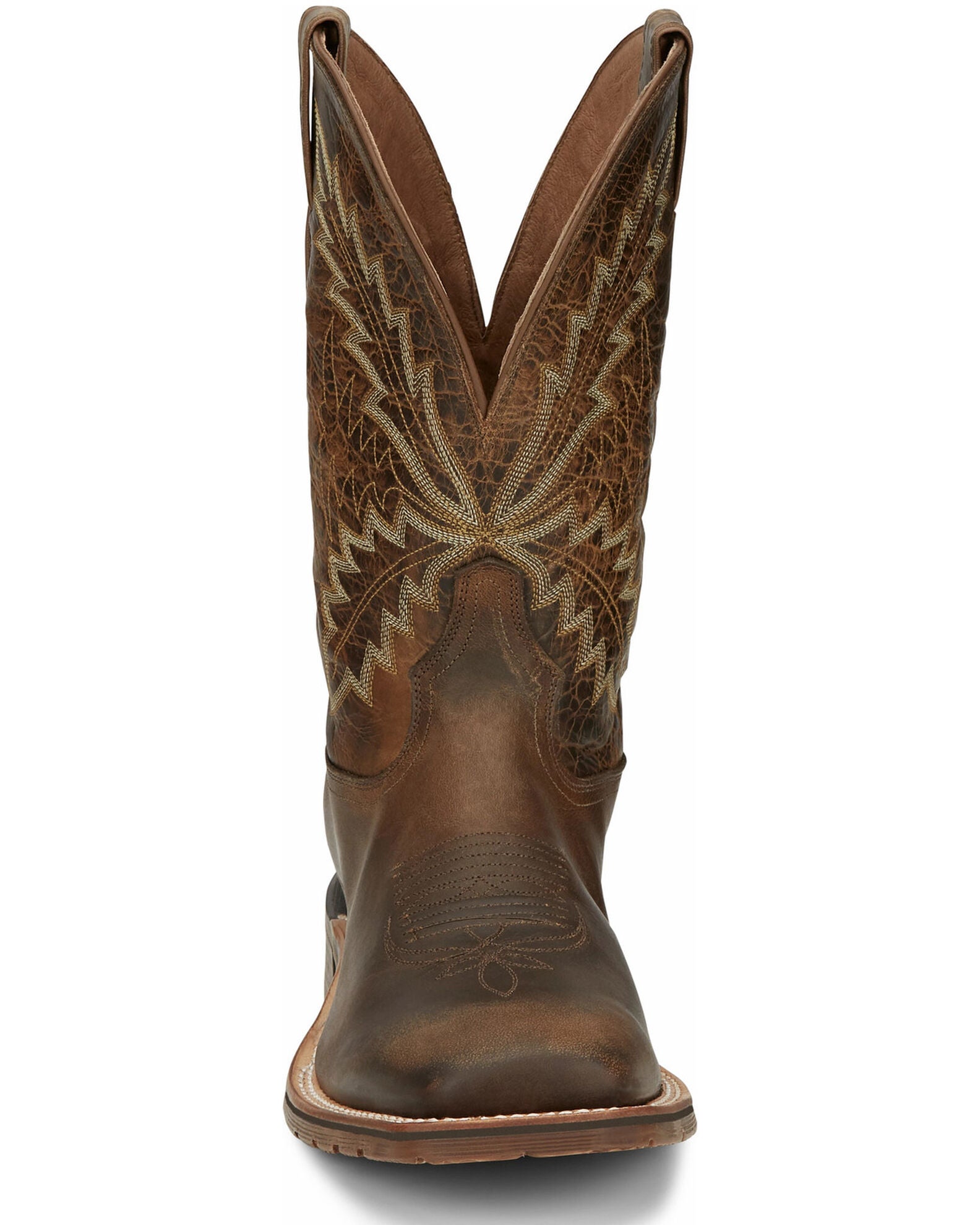 Tony Lama Men's Bowie Oak Western Boots - Broad Square Toe, Brown