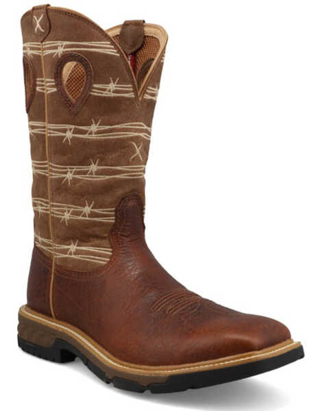 Twisted X Men's 12" Western Work Boots - Soft Toe, Multi, hi-res