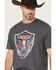 Image #2 - Wrangler Men's Americana Eagle Logo Short Sleeve Graphic Print T-Shirt , Charcoal, hi-res
