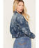 Image #4 - Idyllwind Women's Floral Drive Print Denim Moto Jacket, Dark Medium Wash, hi-res