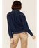 Image #3 - Molly Bracken Women's Track Pleated Snap-Front Denim Jacket, Blue, hi-res