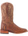 El Dorado Men's Handmade Caiman Back Brass Stockman Boots - Broad Square Toe, Bronze, hi-res