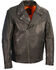 Image #1 - Milwaukee Leather Men's Lightweight Extra Long Biker Jacket - Big 3X, Black, hi-res
