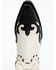 Image #6 - Planet Cowboy Women's Wingtip Leather Western Boot - Snip Toe, Cream/black, hi-res