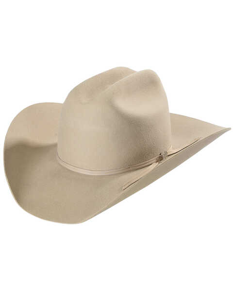 Bailey Western Stampede Silver Cattleman Crown Hat, Silverbelly, hi-res