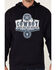 Cowboy Hardware Men's Navy Breed Graphic Hooded Sweatshirt , Navy, hi-res