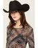 Image #2 - Idyllwind Women's Bandana Print Long Sleeve Mesh Top, Black, hi-res