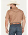 Image #4 - Cowboy Hardware Men's Boot Barn Exclusive Steerhead Short Sleeve Snap Stretch Western Shirt, Brown, hi-res