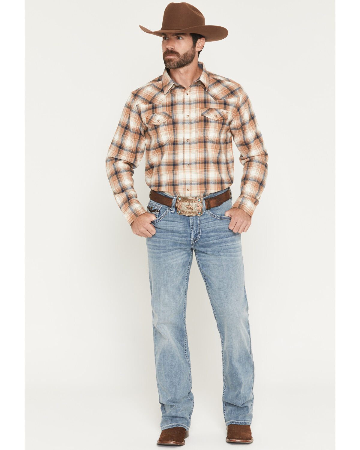 Image #1 - Cody James Men's Cooper Wash Duke Relaxed Bootcut Stretch Denim Jeans, Medium Wash, hi-res