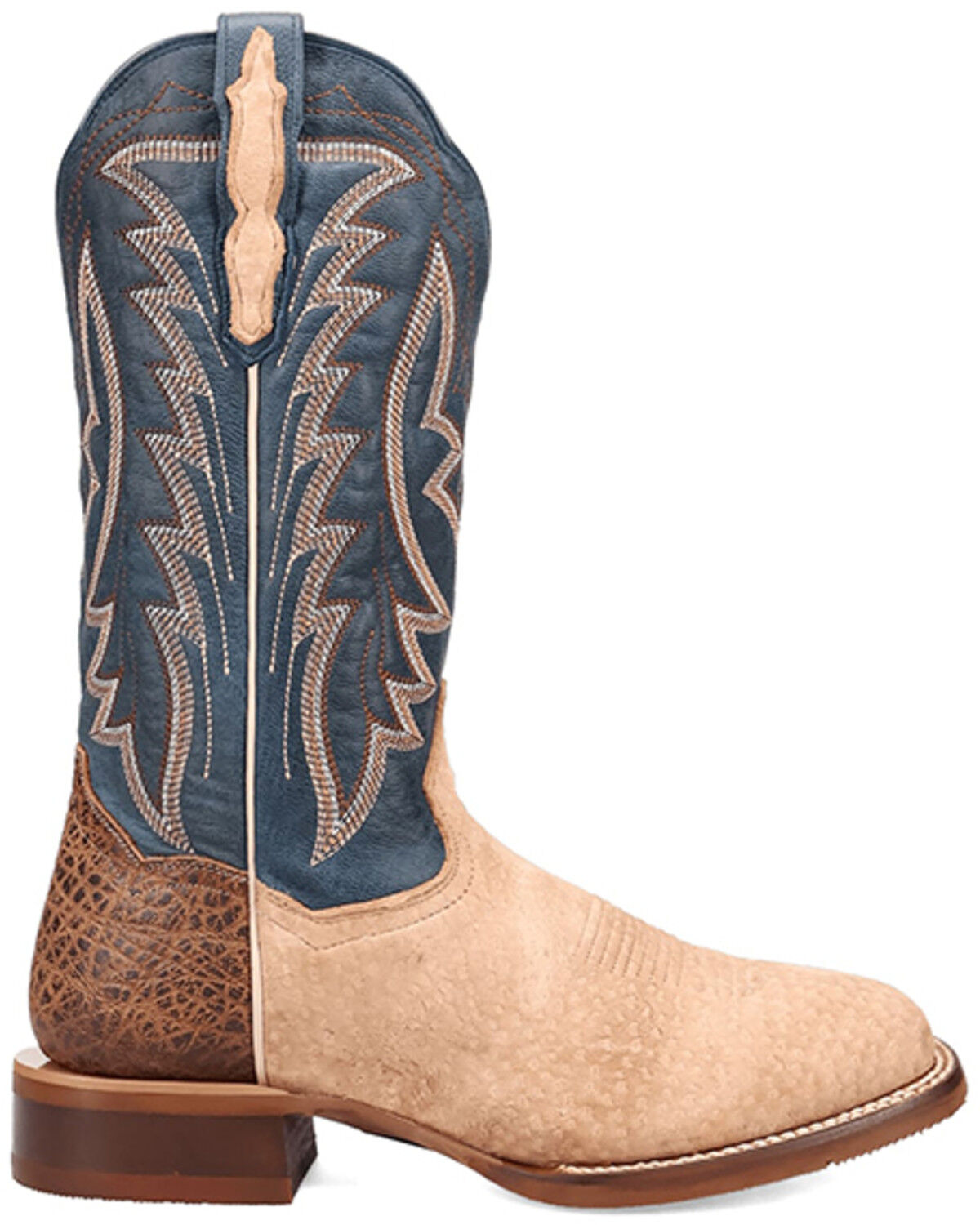 Image #2 - Dan Post Men's Tuco Tall Western Boots - Broad Square Toe, Blue, hi-res
