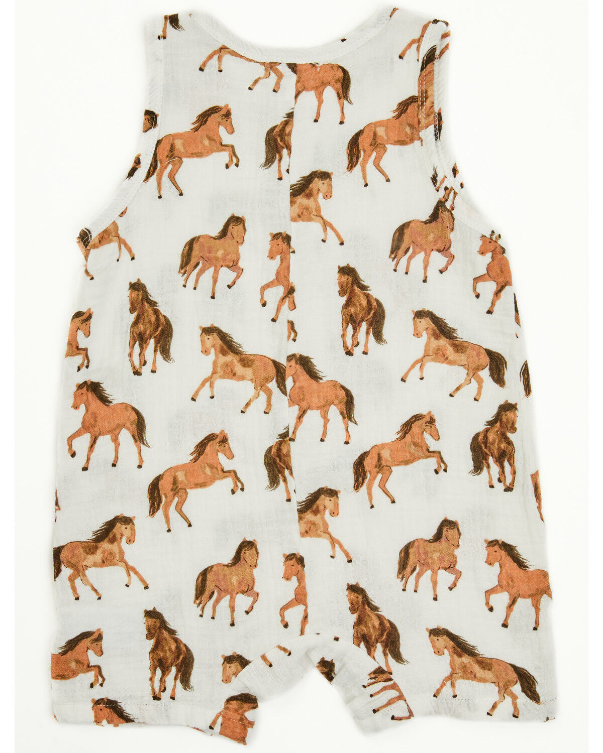 Image #3 - Angel Dear Infant Boys' Horse Shortie Sleeveless Snap Onesie, White, hi-res