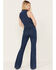 Idyllwind Women's Barlow Lace-Up Denim Jumpsuit, Super Dark Wash, hi-res