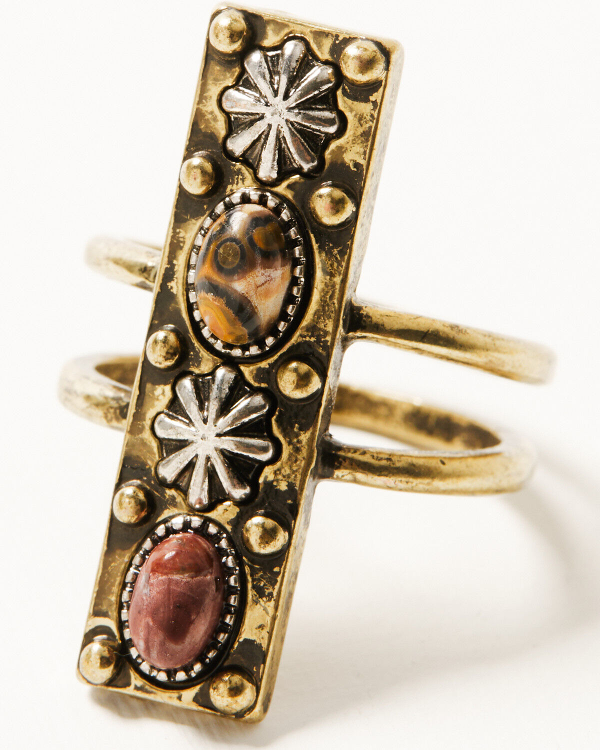 Image #4 - Shyanne Women's Desert Rose Antique Gemstone Ring Set - 5 Piece, Gold, hi-res