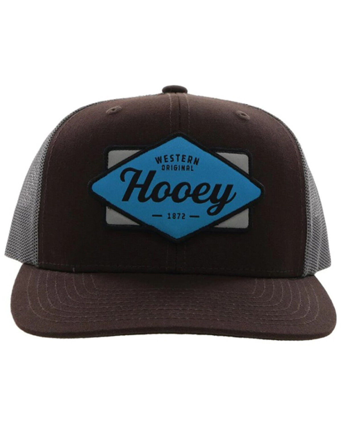 Image #3 - Hooey Men's Diamond Logo Patch Trucker Cap, Brown, hi-res