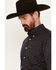 Cinch Men's Geo Print Long Sleeve Button-Down Western Shirt, Black, hi-res