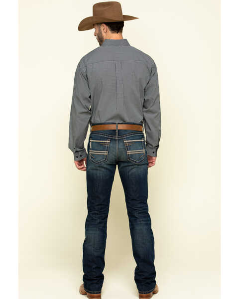 Image #5 - Cinch Men's Ian Rigid Dark Slim Bootcut Jeans , Indigo, hi-res