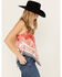 Beyond The Radar Women's Print Handkerchief Hem Cami, Rust Copper, hi-res