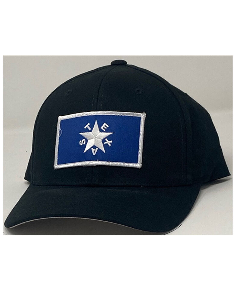 Oil Field Hats Men's Texas Star Recreation Patch Solid-Back Ball Cap - Black, Black, hi-res