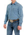 Cinch Men's Multi Long Sleeve Western Snap Shirt, Blue, hi-res