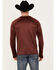 RANK 45® Men's Long Sleeve Performance T-Shirt, Wine, hi-res