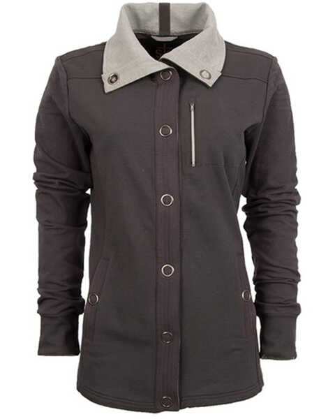 STS Ranchwear Women's Charcoal Button Up Jacket , Charcoal, hi-res