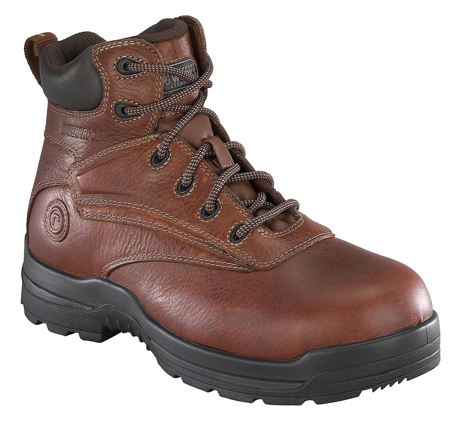Image #1 - Rockport Women's More Energy Deer Tan 6" Lace-Up Work Boots - Composite Toe, Brown, hi-res