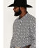 Image #2 - RANK 45&reg; Men's Dillinger Geo Print Long Sleeve Button-Down Stretch Western Shirt, White, hi-res