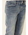 Grace In LA Girls' Medium Wash Tribal Southwestern Pocket Embroidered Bootcut Jeans , Blue, hi-res