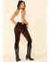 Levi's Women's Dark Burgundy Moleskin High Rise Wedgie Skinny Jeans , Burgundy, hi-res