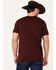 Image #4 - Cinch Men's Boot Barn Exclusive Southwestern Circle Logo Short Sleeve Graphic T-Shirt, Burgundy, hi-res