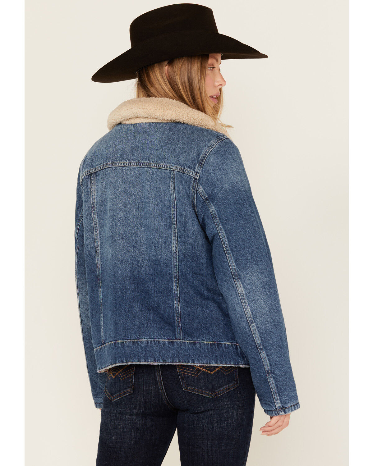 Image #4 - Idyllwind Women's Diamondhead Reversible Denim Blanket Jacket, Dark Wash, hi-res