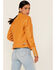 Mauritius Leather Women's Sofia Moto Leather Jacket , Orange, hi-res