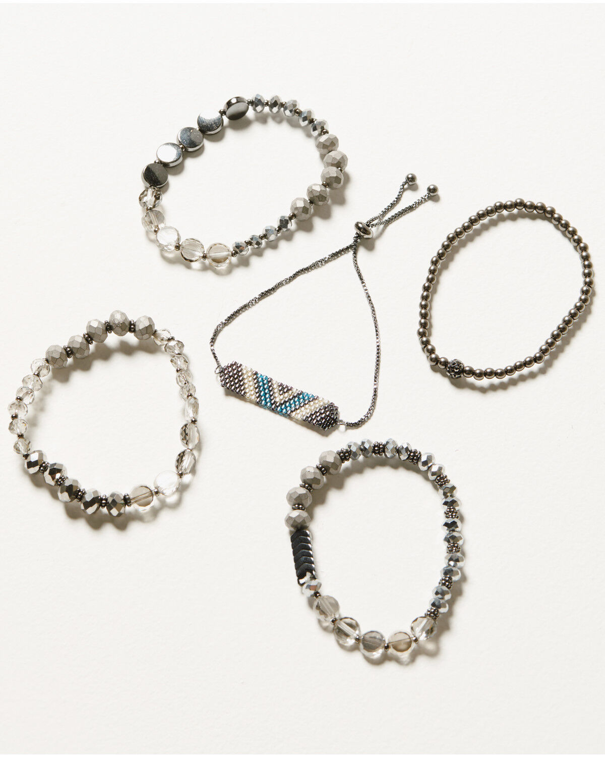 Image #1 - Shyanne Women's Enchanted Forest Stretch Bracelet Set, Pewter, hi-res
