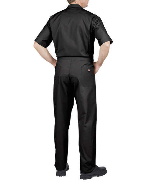 Image #2 - Dickies Short Sleeve Work Coveralls - Big & Tall, Black, hi-res