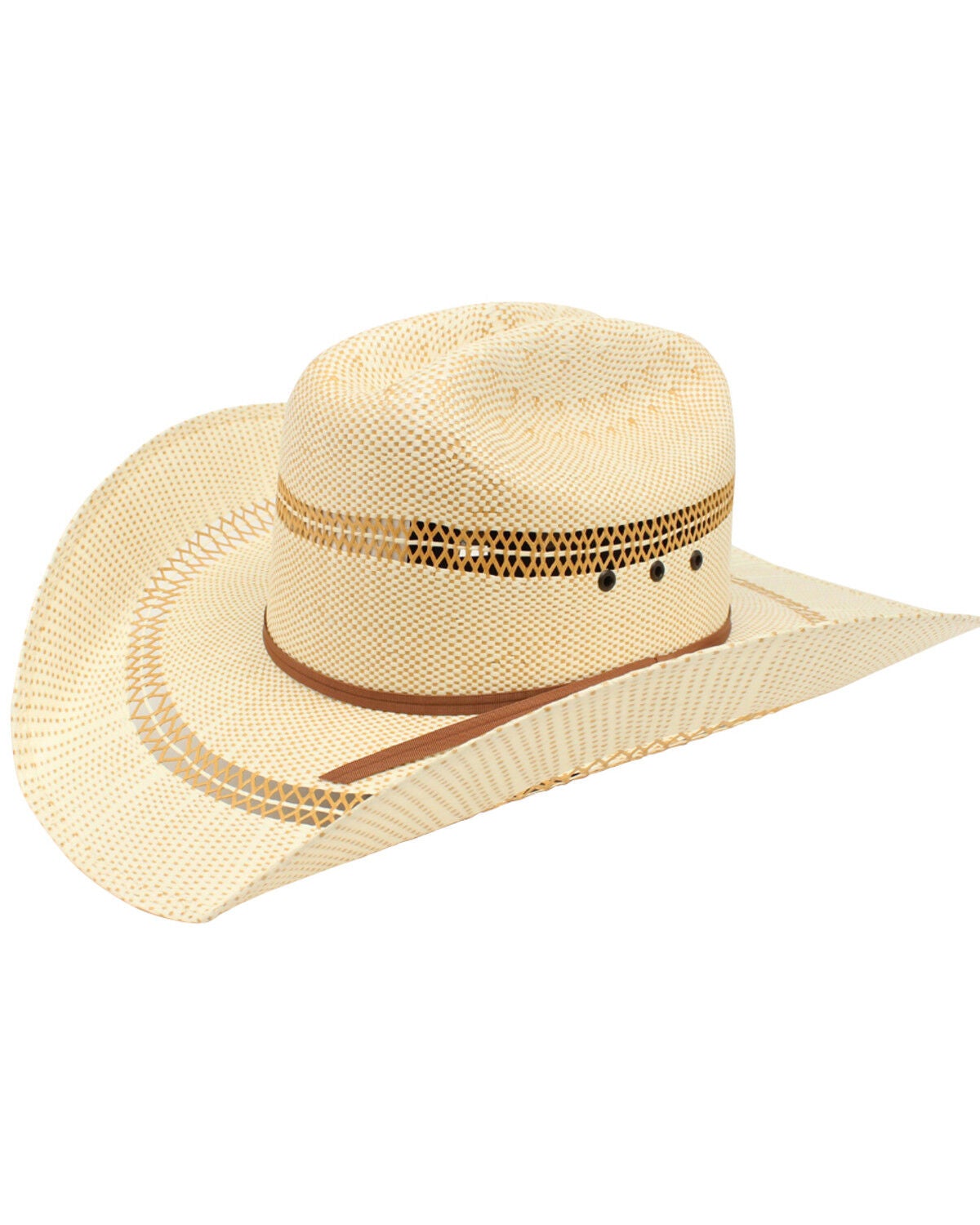 Ariat Double S Straw Cowboy Hat, Tan, hi-res