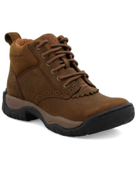 Twisted X Women's Kiltie Lace-Up Hiking Work Boot , Brown, hi-res