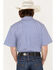 Image #4 - RANK 45® Men's Troubador Geo Print Short Sleeve Button-Down Western Shirt , Blue, hi-res