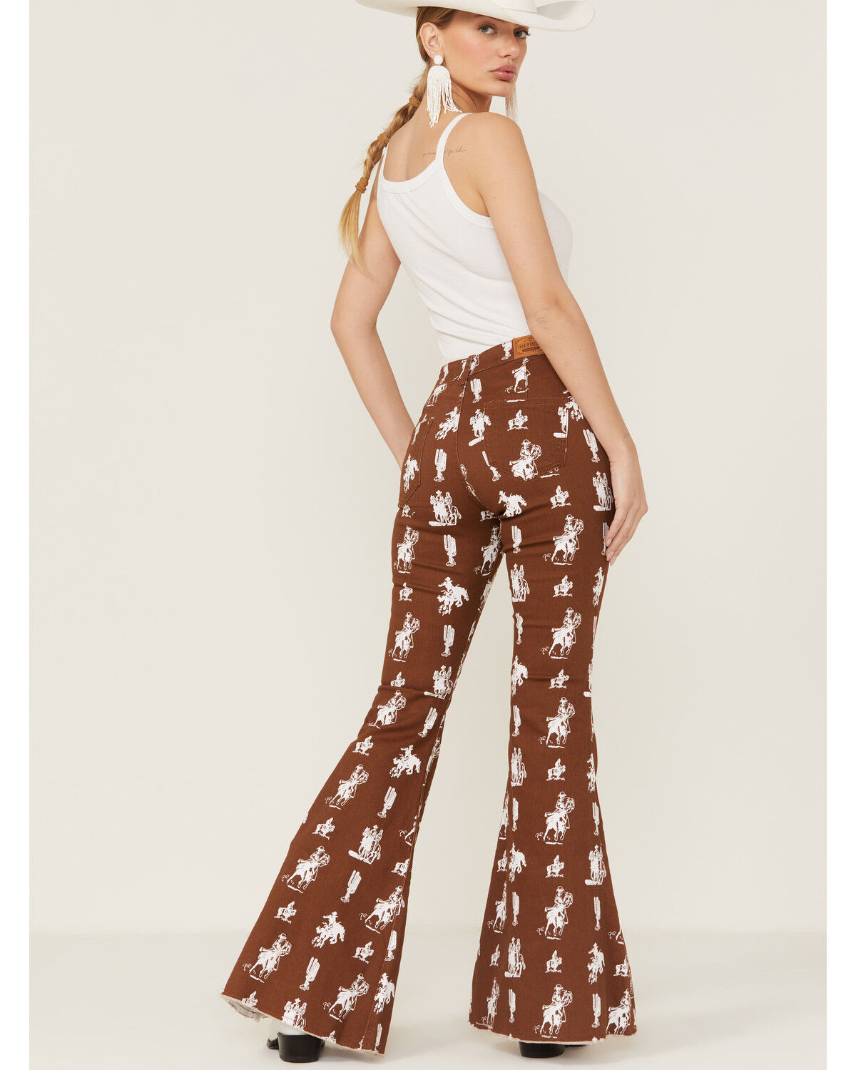 Image #3 - Ranch Dress'n Women's Buckaroo Print Super Flare Jeans, , hi-res