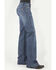 Image #2 - Stetson Women's 214 Medium Wash Pieced Pocket Trouser Leg Jean , Blue, hi-res
