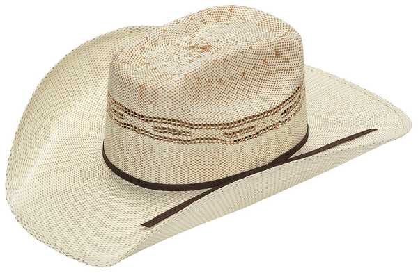 Twister Kids' Bangora Straw Cowboy Hat, Tan, hi-res