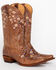 Shyanne Women's Maisie Floral Embroidered Western Leather Boots - Snip Toe, Brown, hi-res