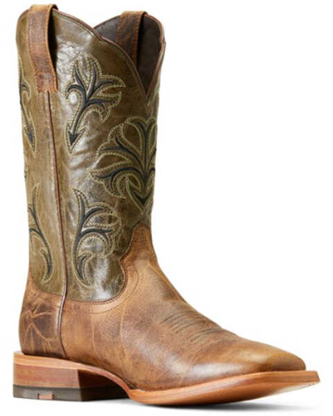 Image #1 - Ariat Men's Cowboss Western Boots - Broad Square Toe, Brown, hi-res